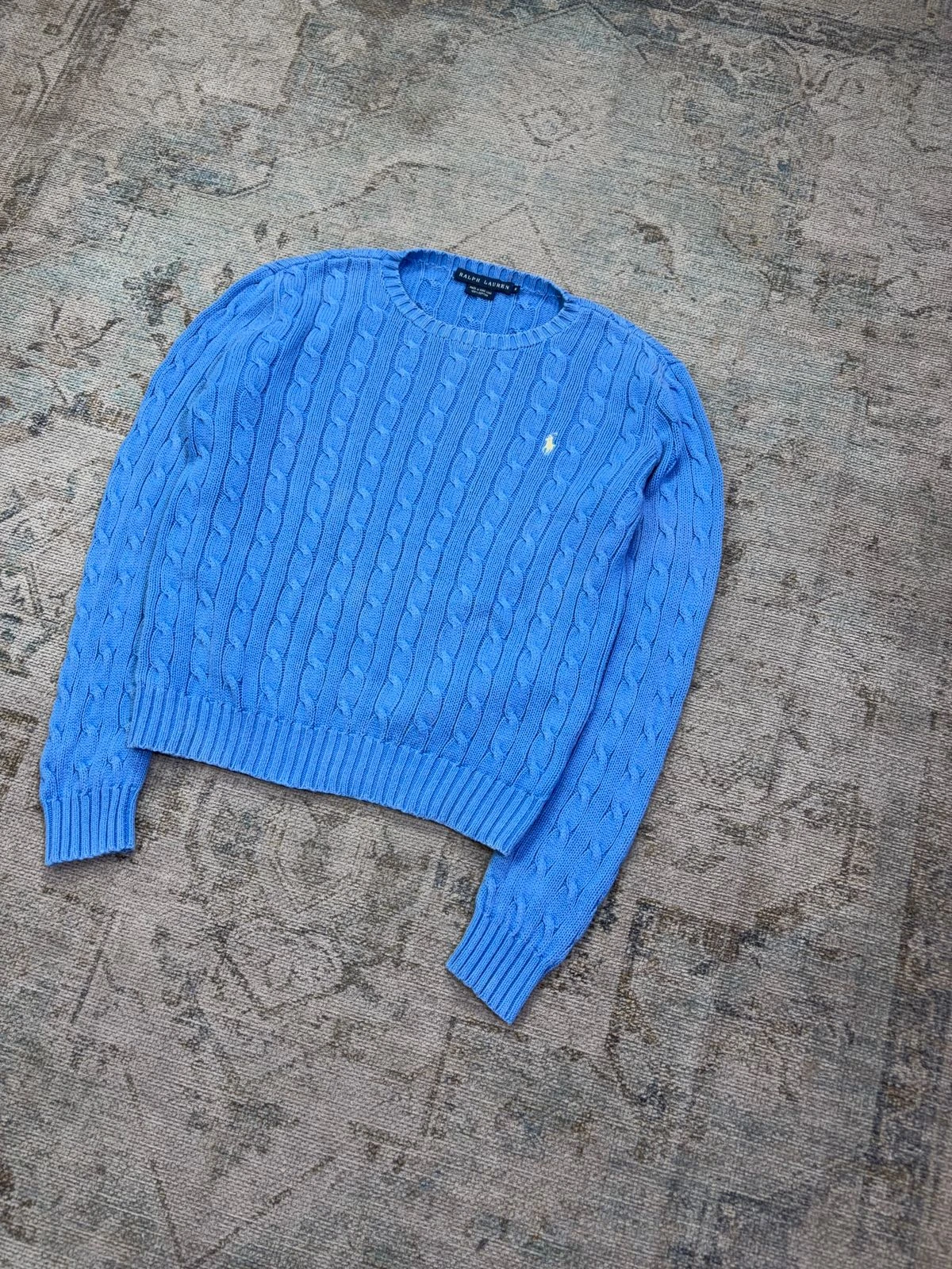 RALPH LAUREN CABLE-KNIT COTTON SWEATER