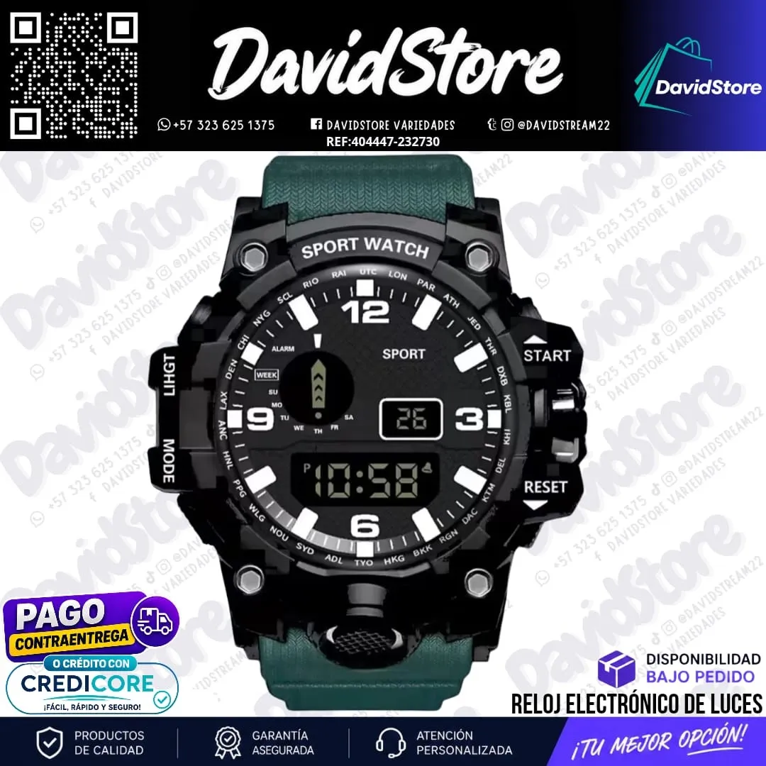 Reloj Electronico de Luces Sport Watch