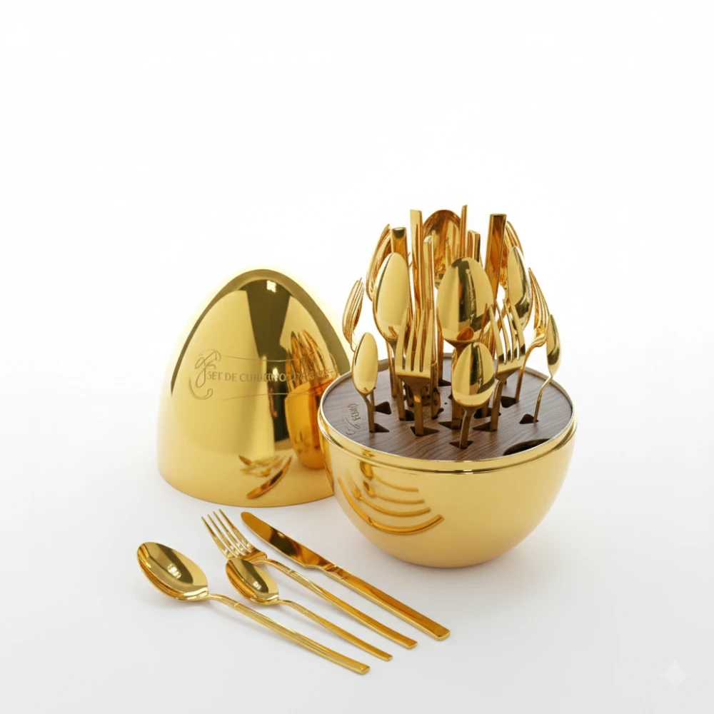 Juego cubiertos con estuche de lujo - 24 pzs