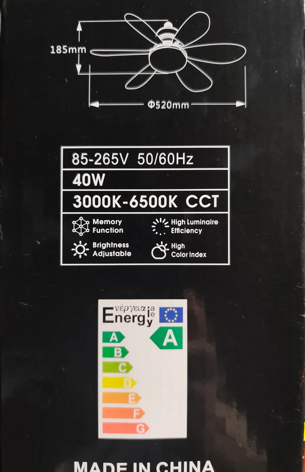 VENTILADORES LED  DE TECHO ATENUABLE CON CONTROL REMOTO 3