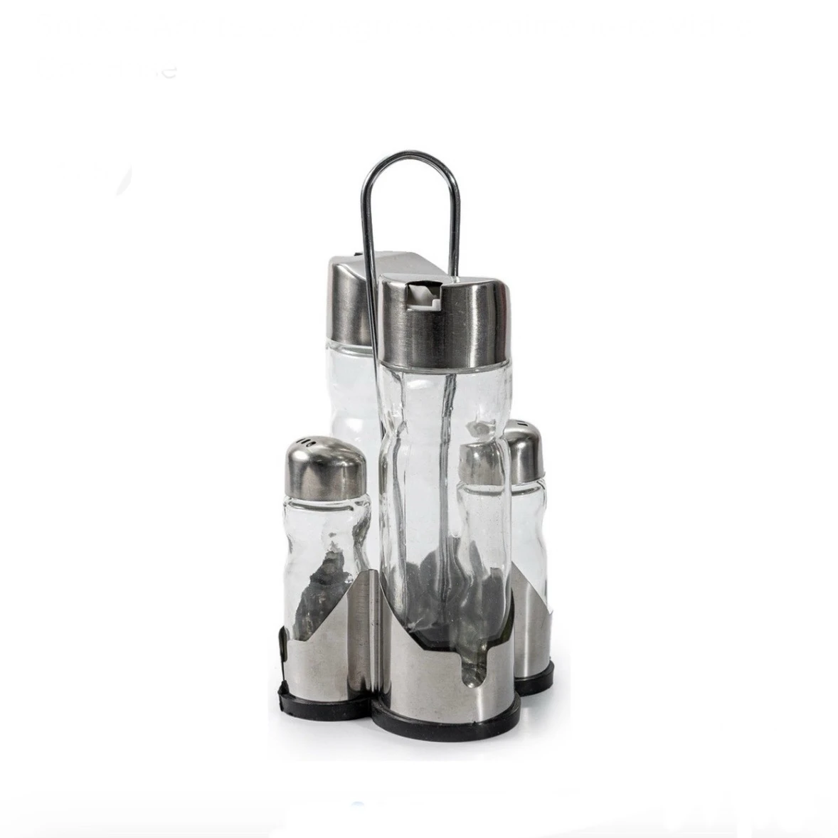 Alcuza cromada x 4 con base 