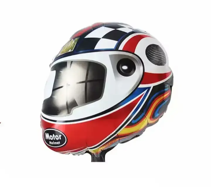 Globo metalizado casco moto de carreras 51x53 cm