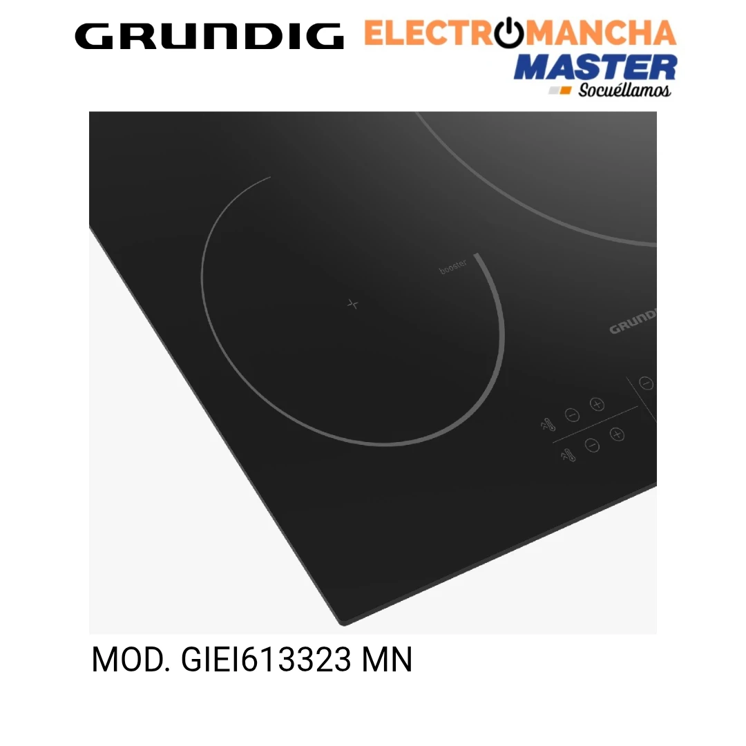 ENCIMERA INDUCCION GRUNDIG GIEI 613323 MN 3 FUEGOS HARO 32 CM. 7200W 3