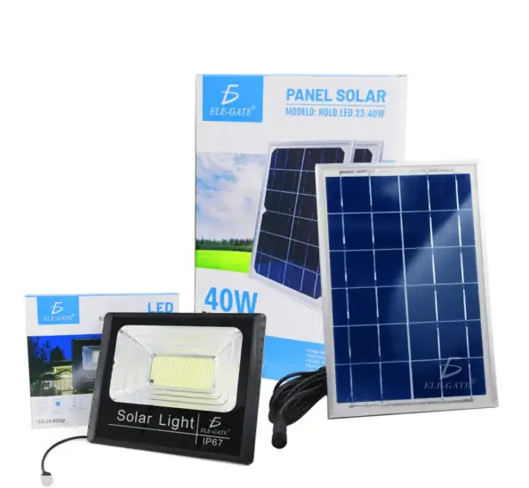 Reflector LED 40W Con Panel Solar  4
