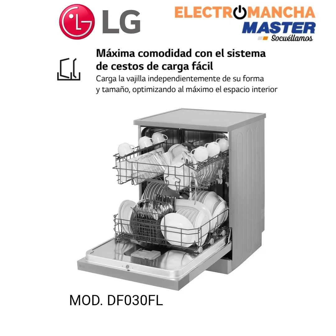 LAVAVAJILLAS LG DF030FL INOX. 13 CUB. E  2