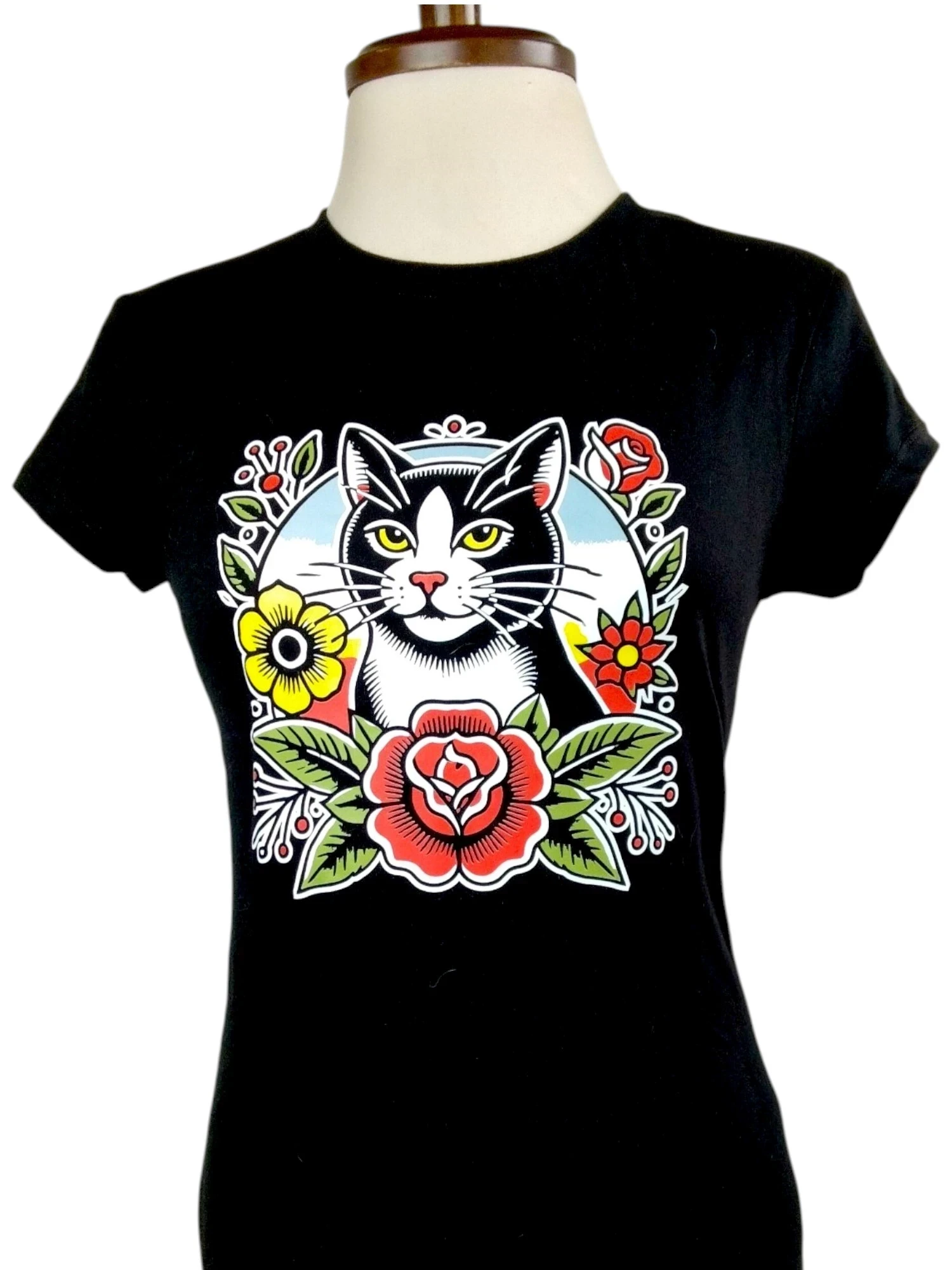 Camiseta estampada gato