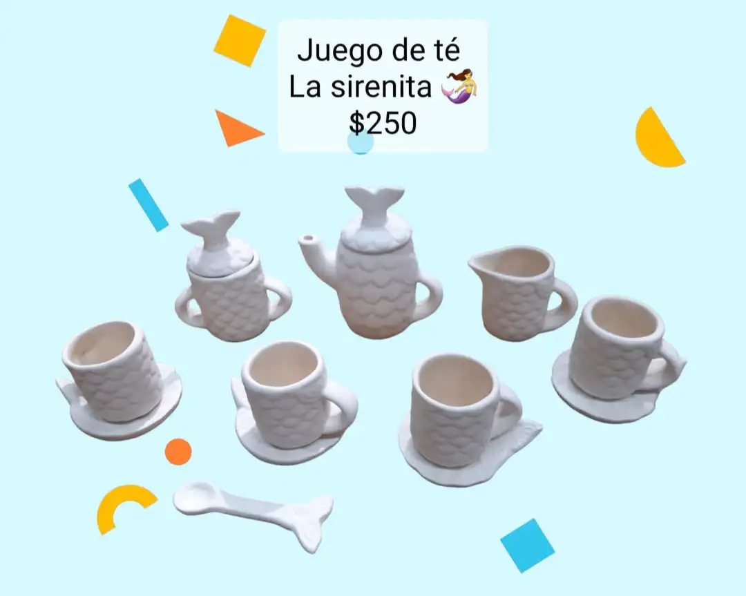 Juego de té sirena 