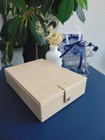 JOYERO LUXURY GRANDE ESPEJO CUERINA BEIGE  3