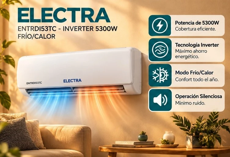 AIRE ACONDICIONADO Electra Inverter 5300W *CONSULTA DISPONIBILIDAD CON EL VENDEDOR*