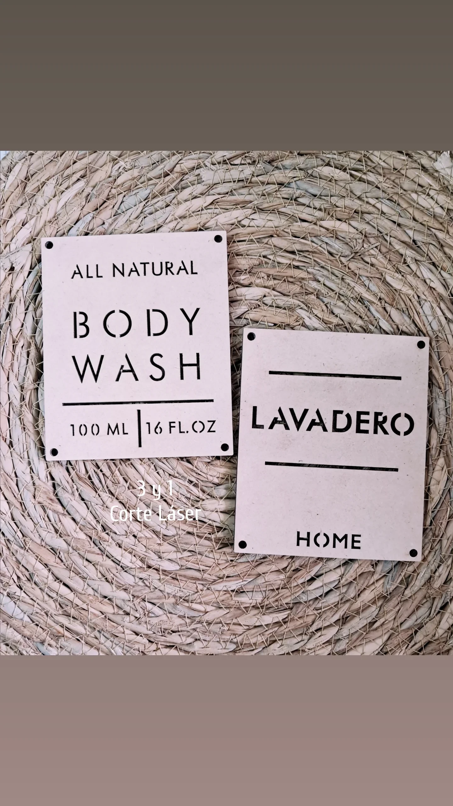 CARTEL RECTANGULAR LAVADERO 