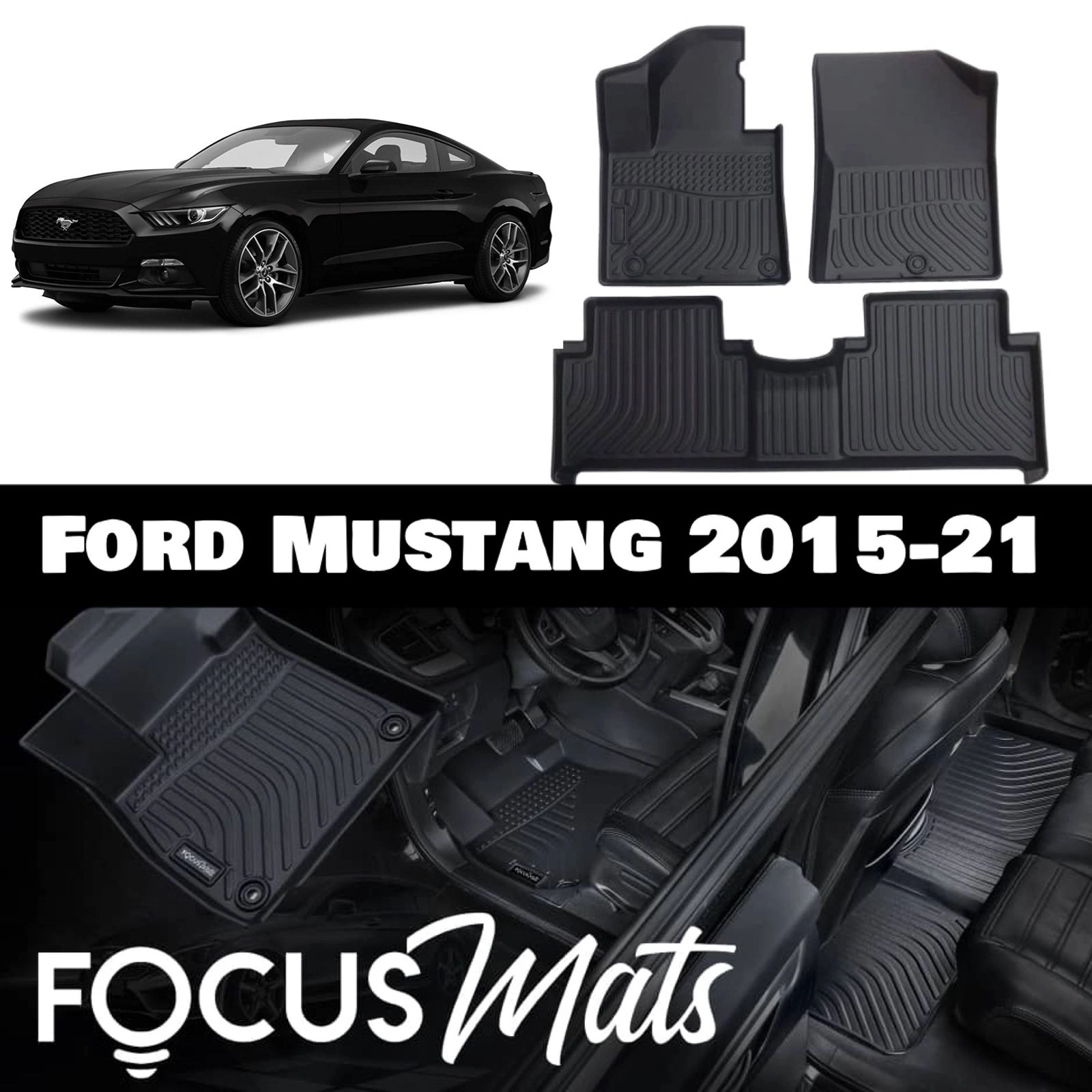ALFOMBRAS 3D FORD MUSTANG 2015-2021 