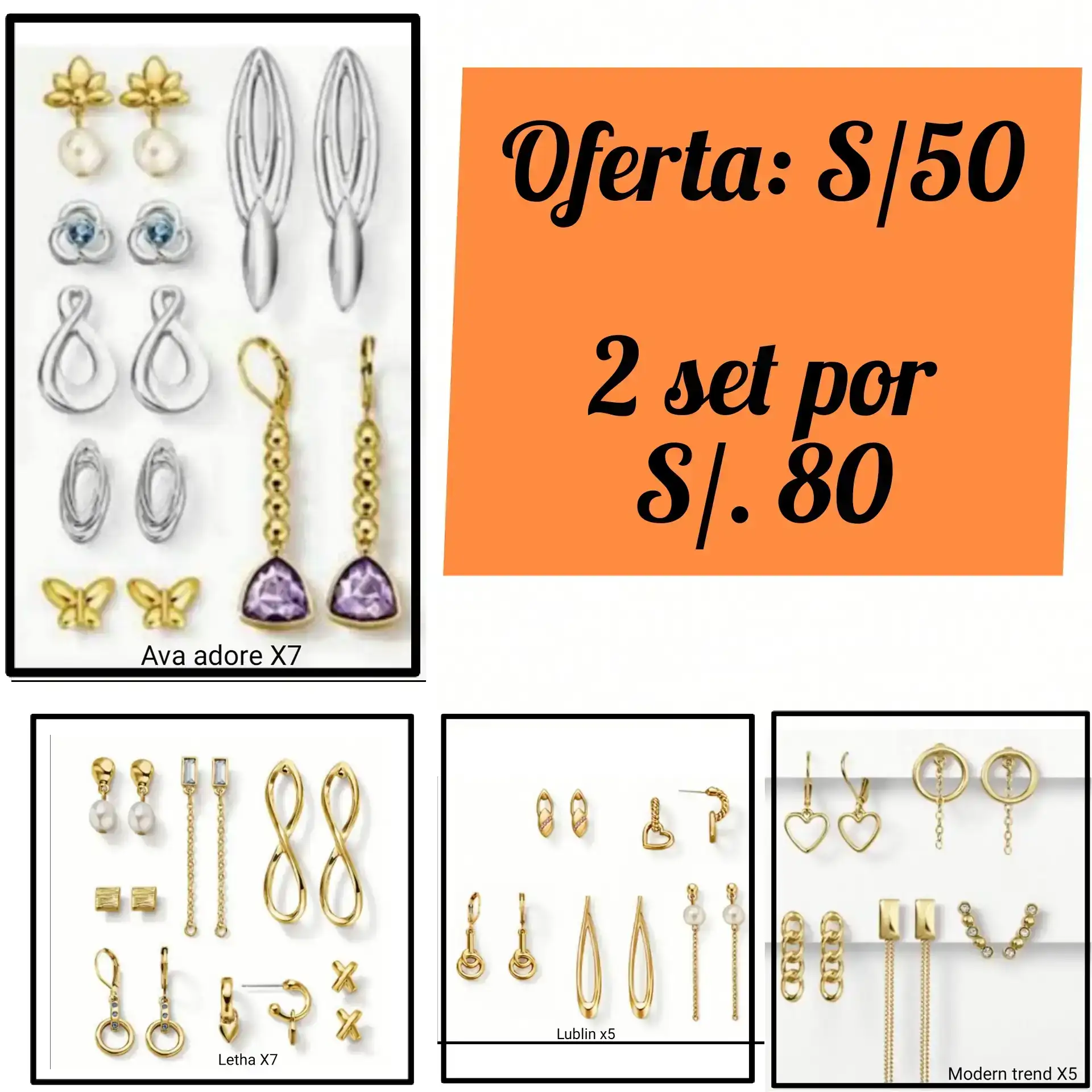 SET DE ARETES 