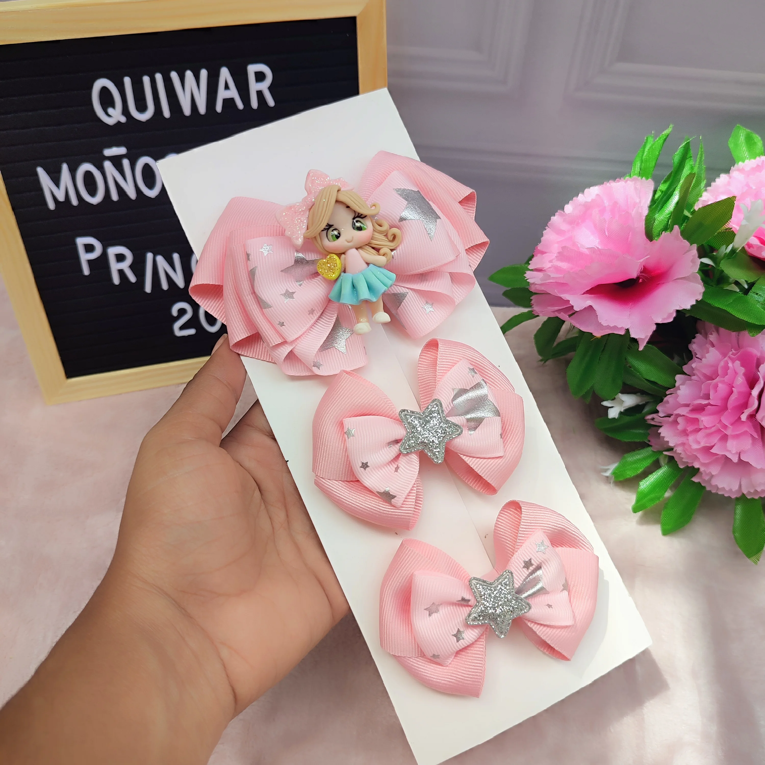 Set Rosado con Plaetado y estrellas