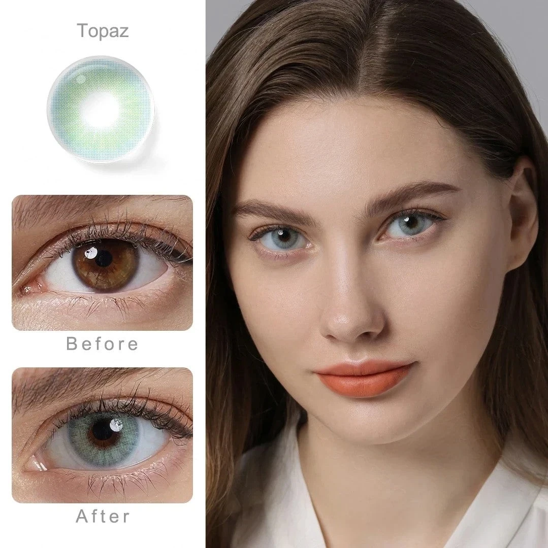 Lentes de contacto - Referencia: QUEEN / TOPAZ - Sin Bordes  2