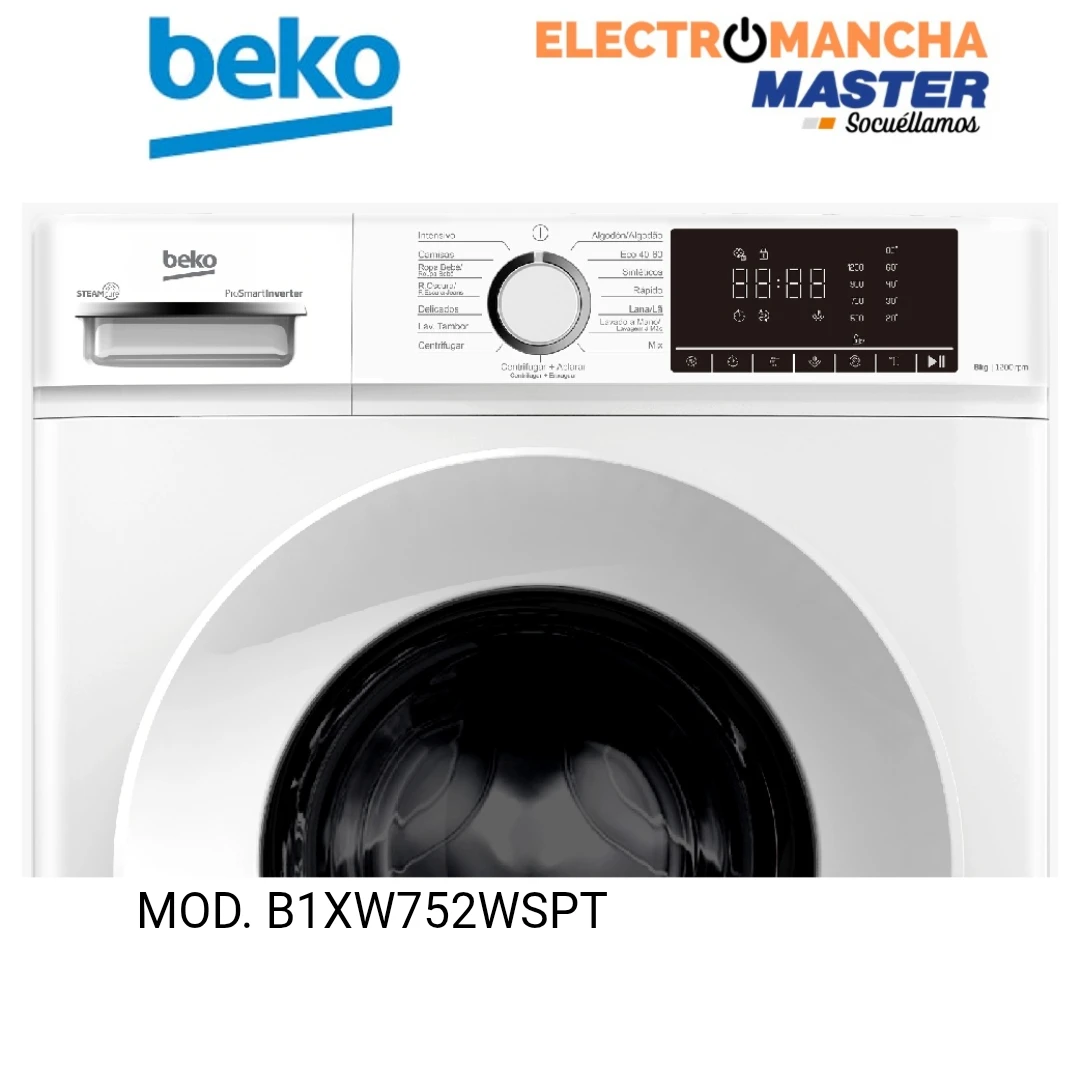 LAVADORA BEKO B1XW752WSPT 7 KILOS 1200 RPM CLASE B 2