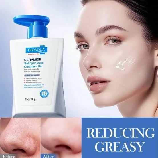 Gel Limpiador Facial de Ácido Salicílico y Ceramide Bioaqua 