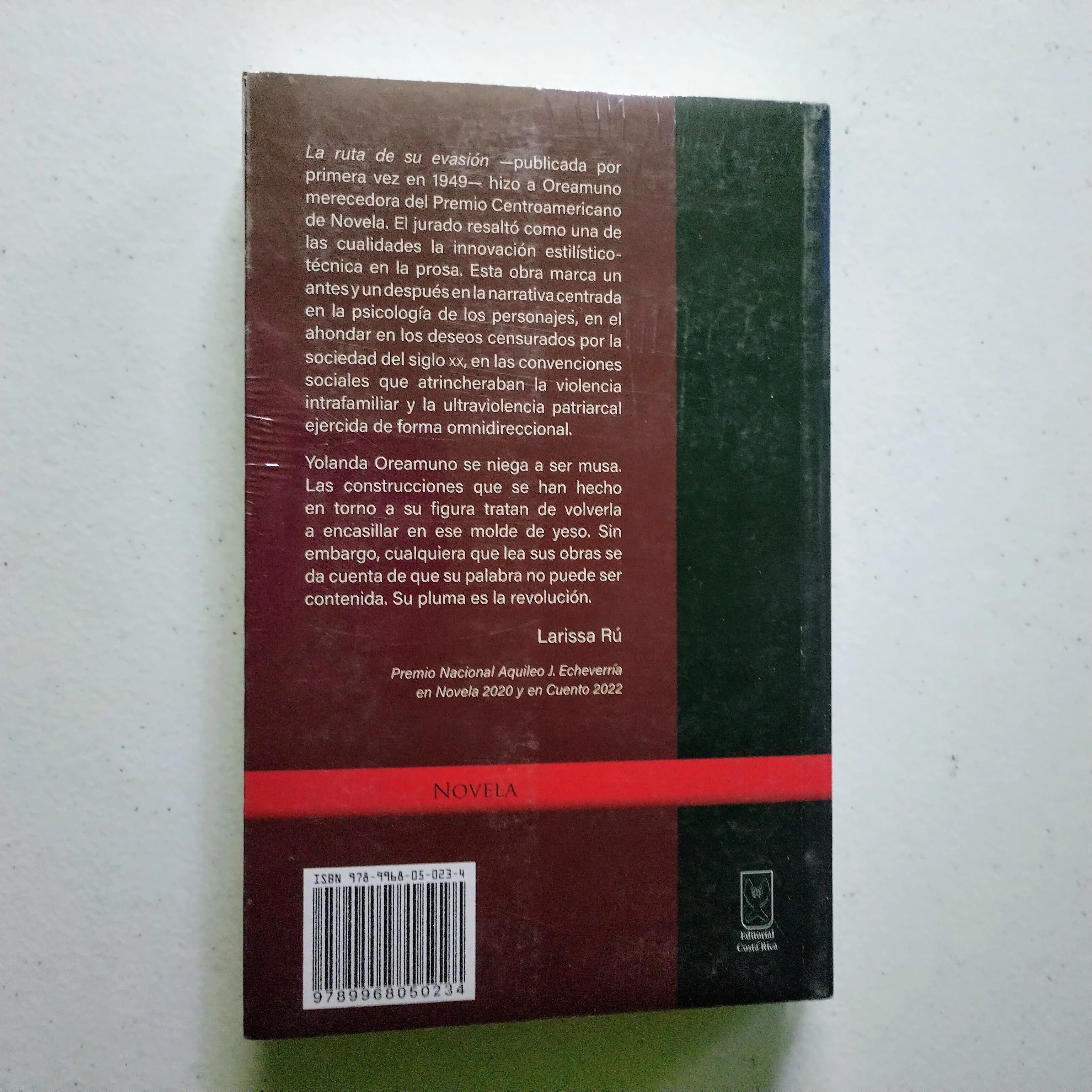 La ruta de su evasión, Yolanda Oreamuno, nuevo 2