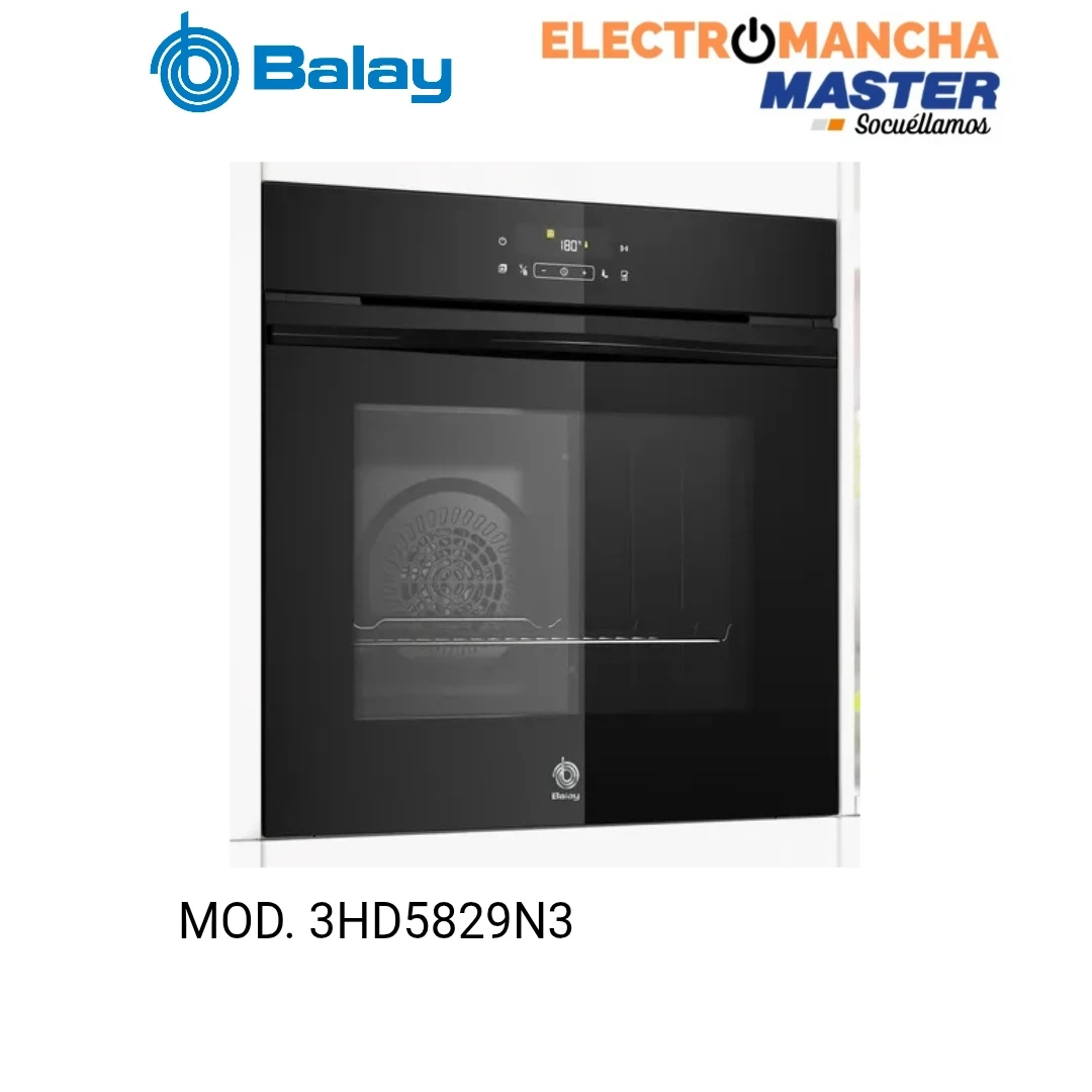 HORNO CON VAPOR BALAY 3HD5829N3 PIROLITICO CRISTAL NEGRO 6