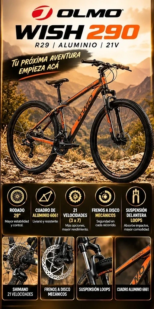 OLMO WISH 290 R29 NARANJA *CONSULTAR DISPONIBILIDAD CON EL VENDEDOR*