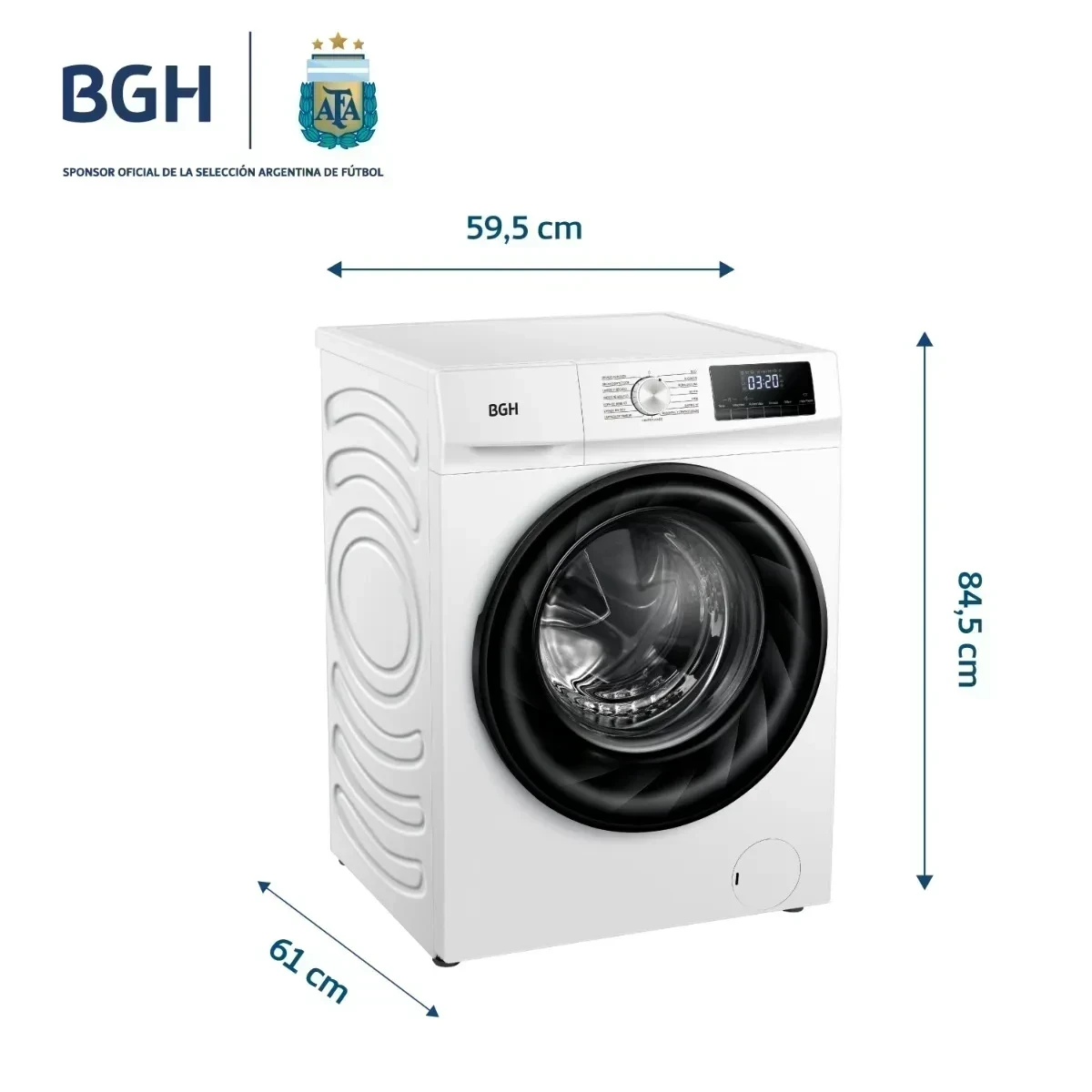 LAVASECARROPAS BGH 10KG/6KG INVERTER BLANCO 2