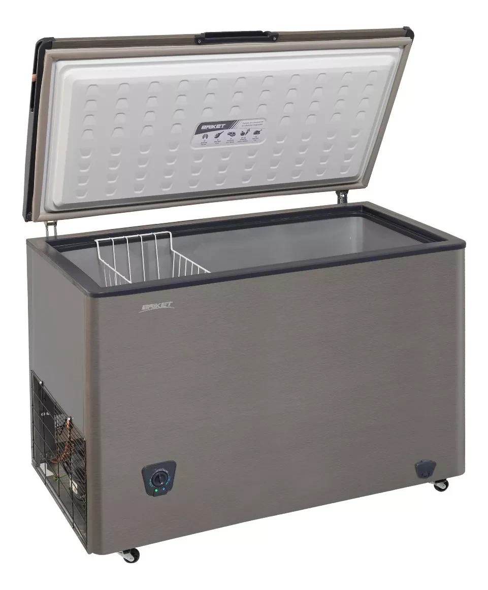 Freezer Horizontal Dual Briket 295 Lts Inverter Fr3322 Color Plata