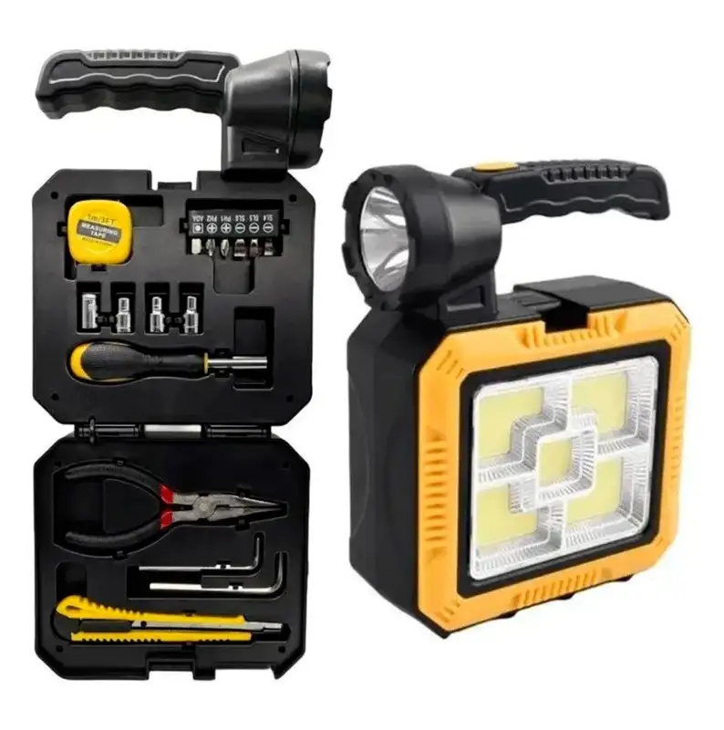 KIT DE HERRAMIENTAS CON LAMPARA SOLAR  4