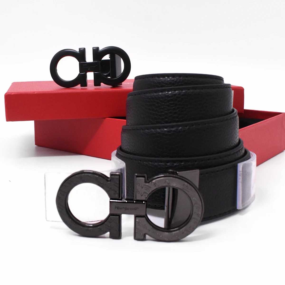 Cinto Ferragamo Con 2 Hebillas 8
