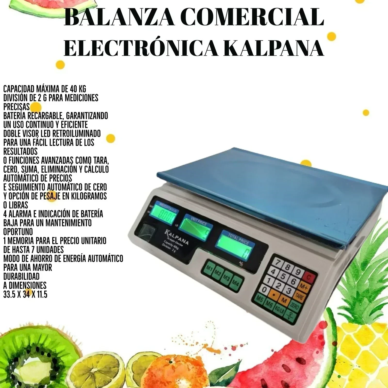 BALANZA DIGITAL COMERCIAL BIG STAR PLUS 40KG.