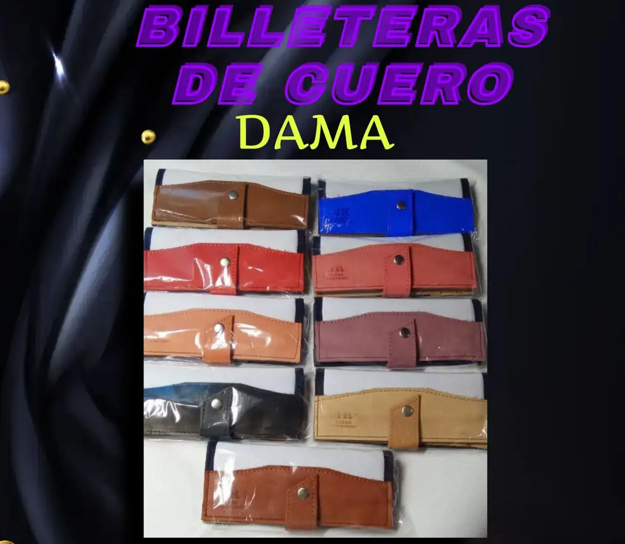 BILLETERA DE CUERO MUJER