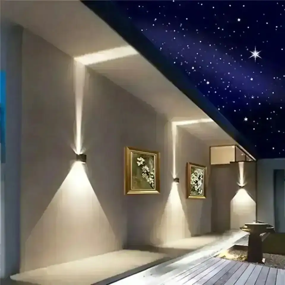 APLIQUE PARED CUBIC NEGRO REGULABLE 6W IP54 LUZ BLANCA/6500K  3
