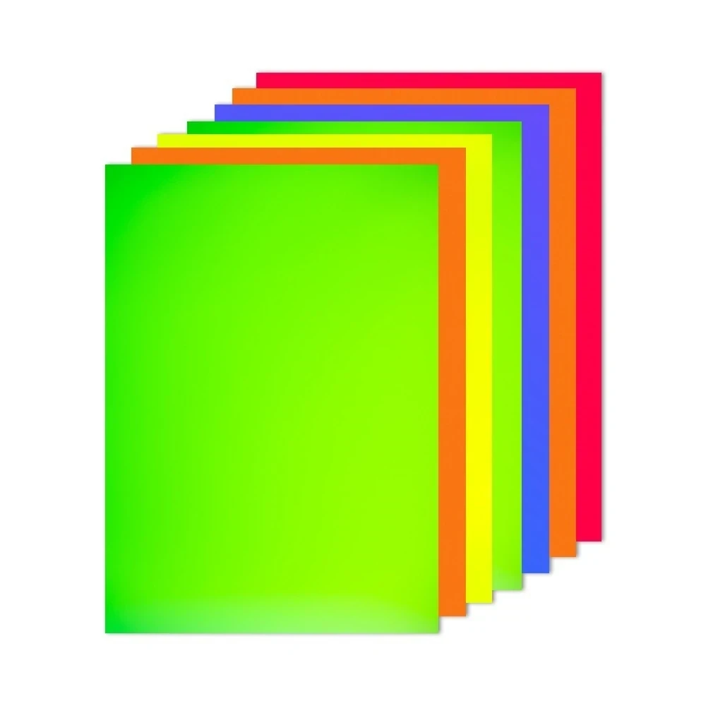 PAQUETE CARTULINA FLUORESCENTE X10
