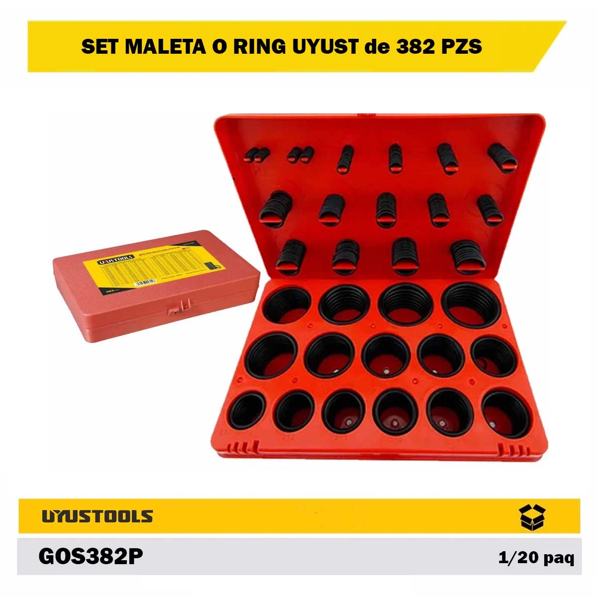 SET MALETA O RING UYUST de 382 PZS 