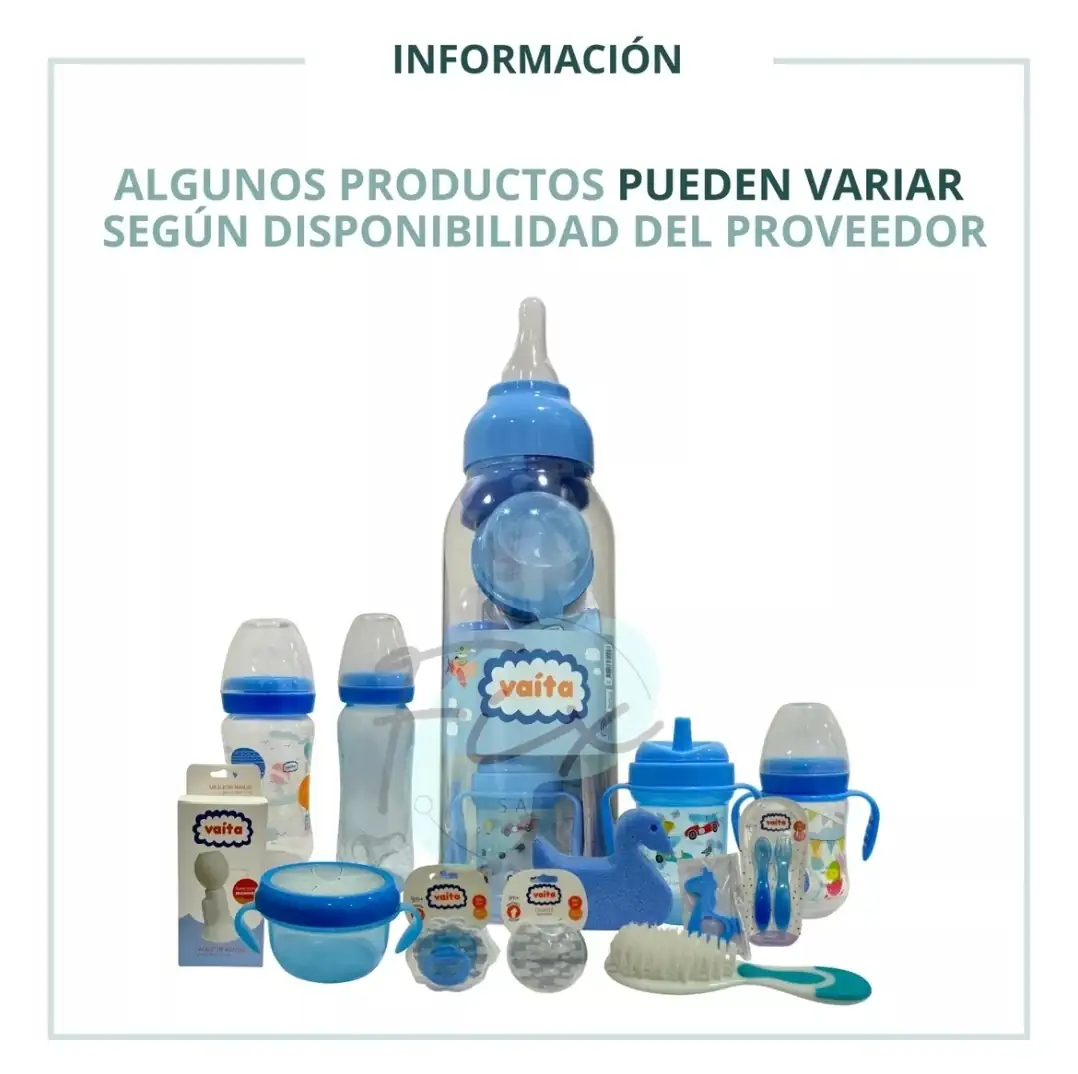 (Codigo 3011)Mamadera Gigante Con Accesorios Para Regalo Set Bebe Vaita  3