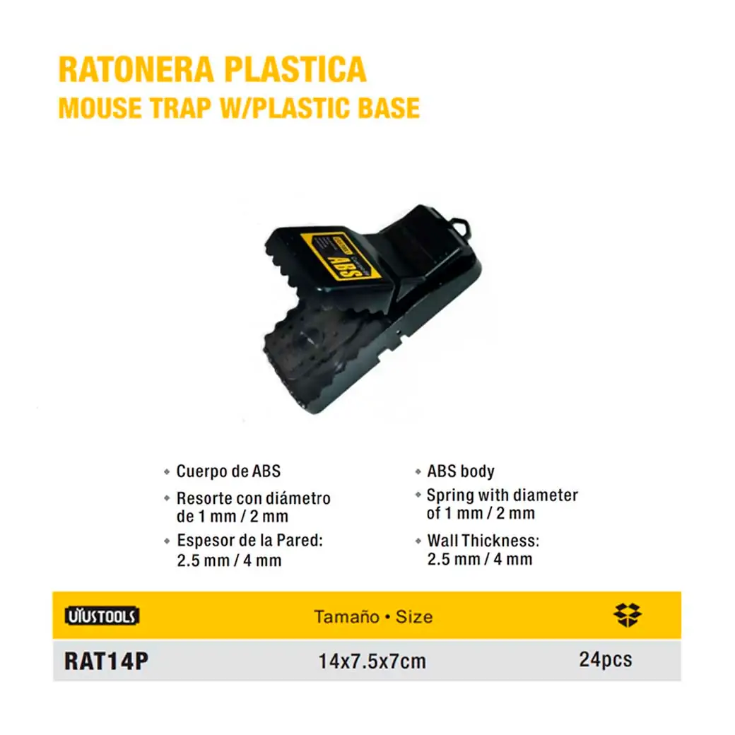 RATONERA PLASTICA UYUST 14x7.5x7cm 