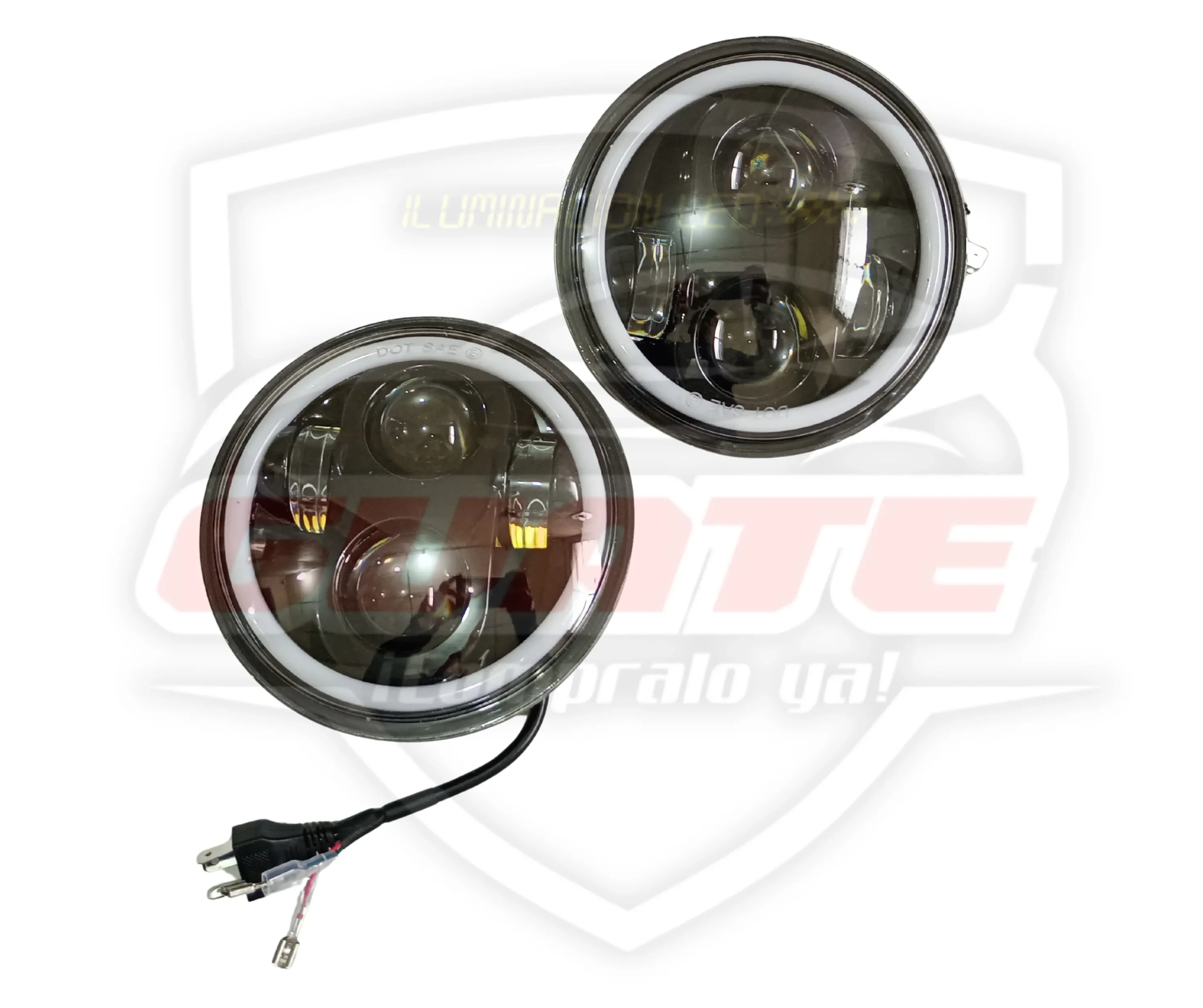 SILVINES REDONDOS 5.5" PULGADAS DELUXE "DRL AMARILLO Y BLANCO" 4