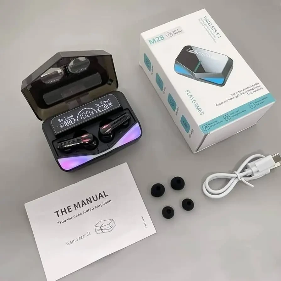 Audifonos Inalámbricos M28 Tws Gamer Power Bank 2