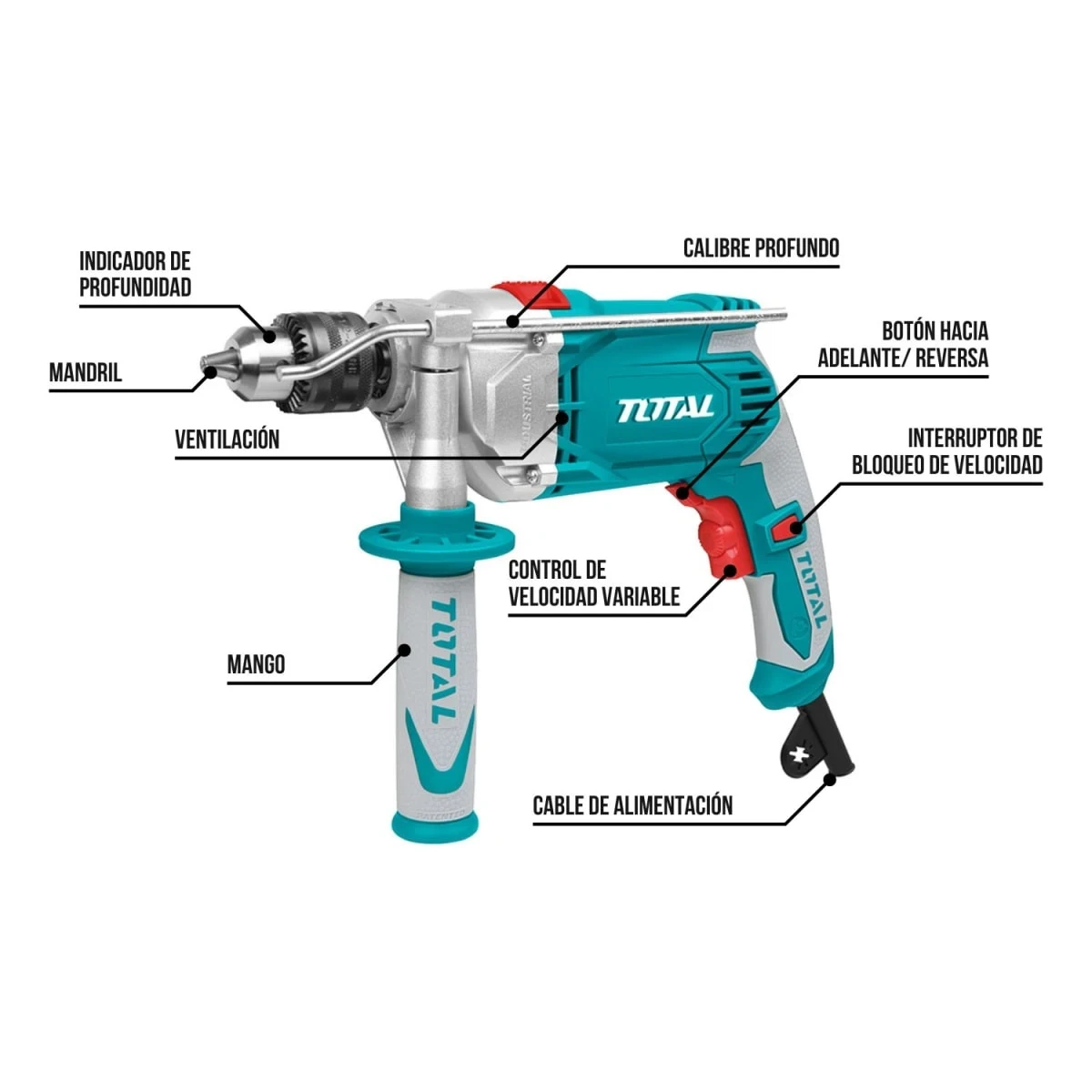 TG111136 Taladro percutor 1010w industrial total 2