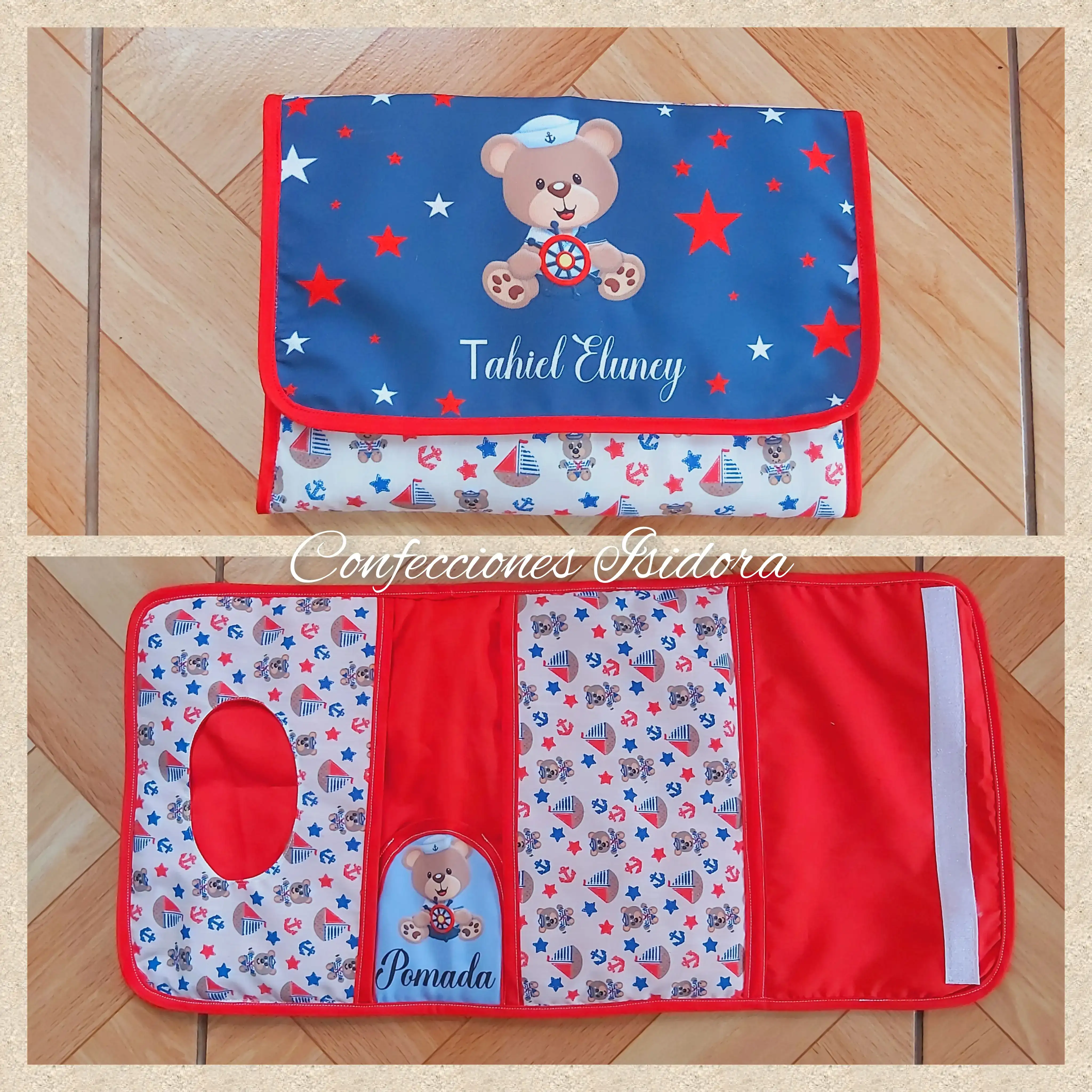 Estuche porta Toallas humedas, Pañal y Pomada 