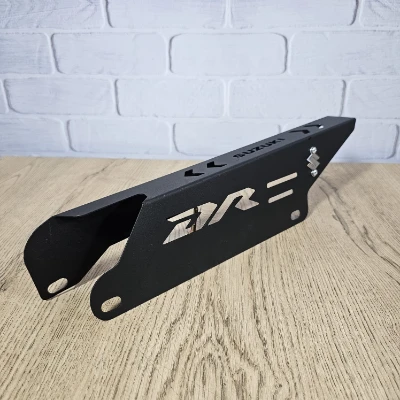 AC DR 150 Protector de cadena acero negro logo 3d cromado ML