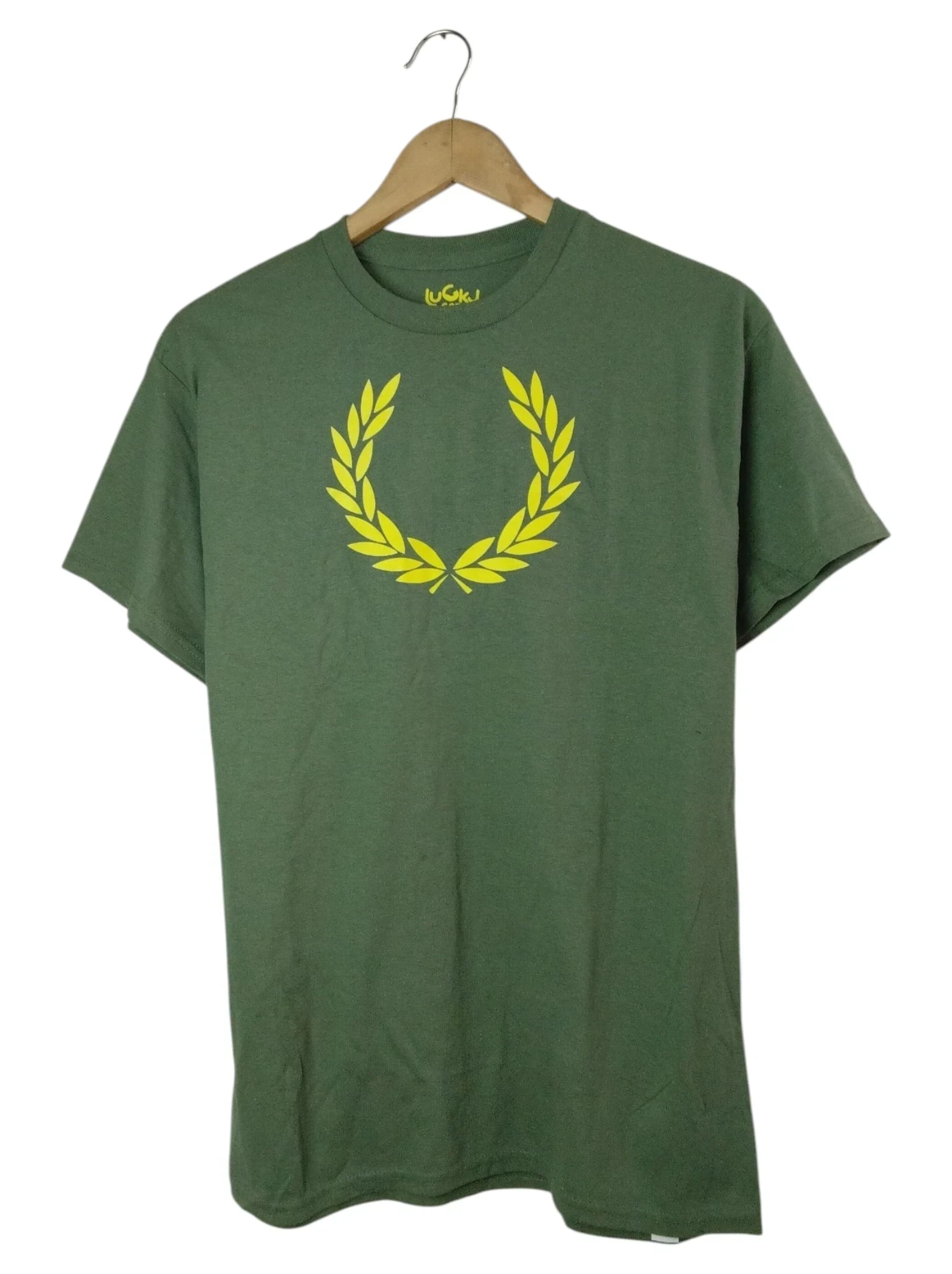 Camiseta estampada verde militar
