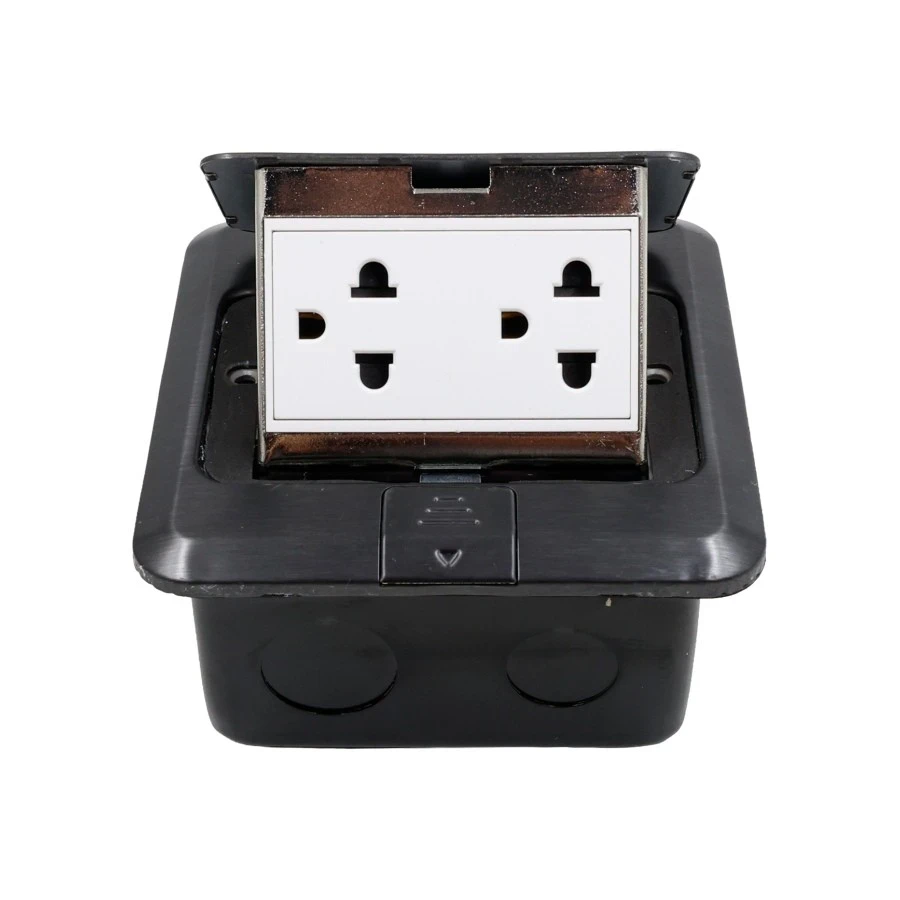 TOMACORRIENTE DOBLE PISO NEGRO 110V 10A 2