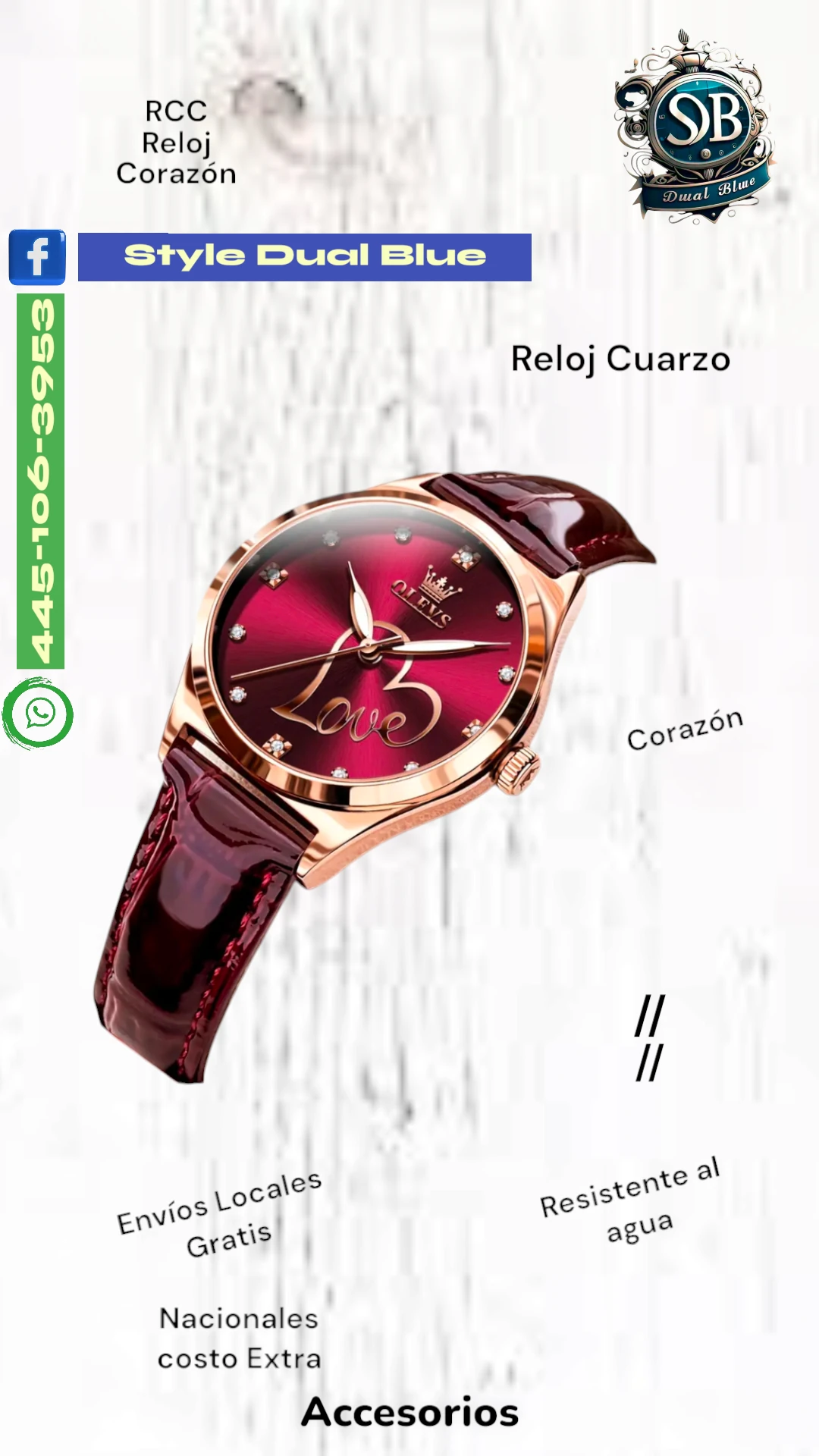 Reloj Cuarzo Corazón  2