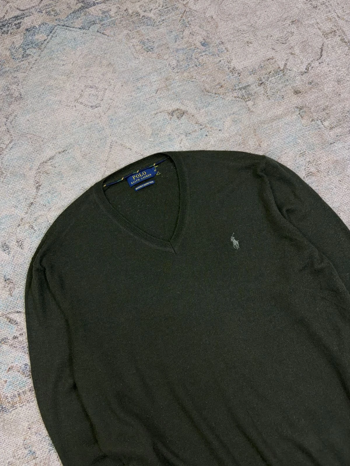 POLO RALPH LAUREN WASHABLE MERINO WOOL V-NECK SWEATER 3