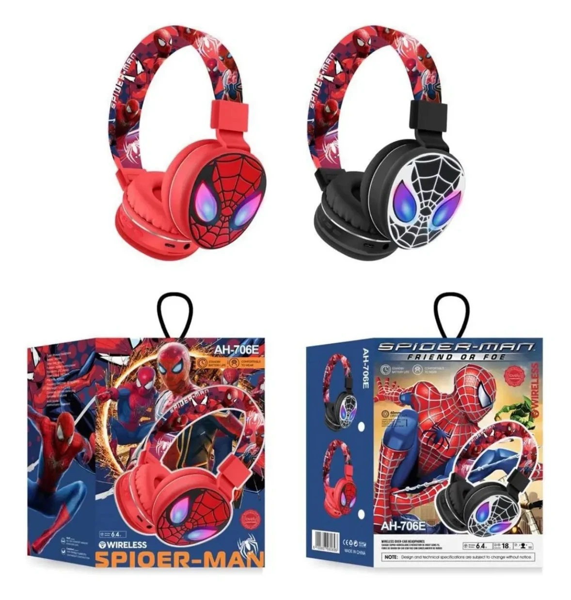 🕸️🎧 ¡Audífonos Inalámbricos de Spider-Man! 🕷️✨ Modelo AH-706E 7