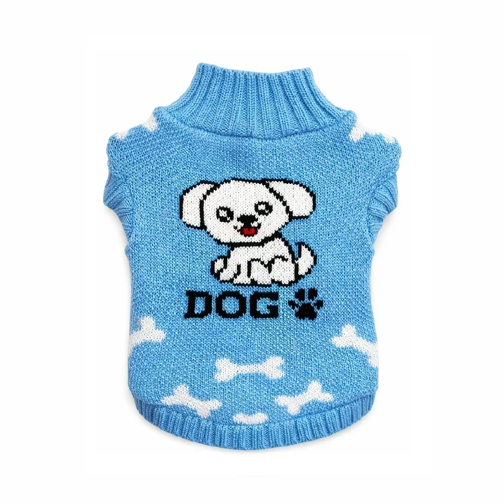 Chompa de lana hipoalergénica para perros y gatos Dog celeste