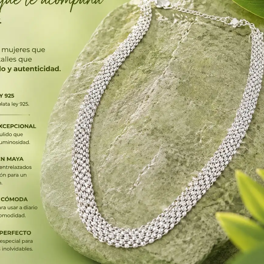 Pulsera de Cadena Tejida Única en Plata de Ley 