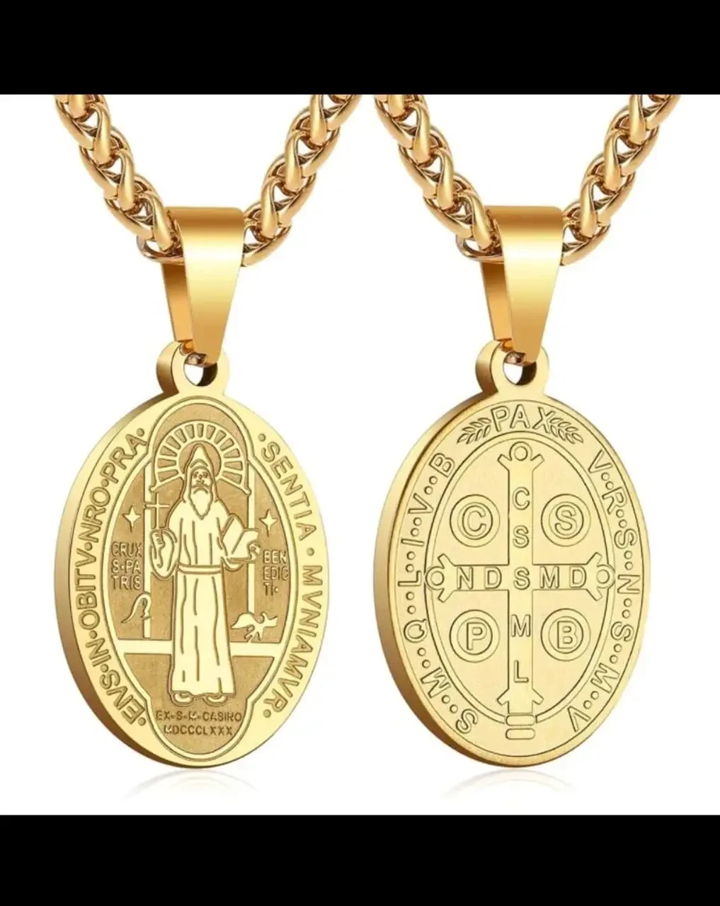 Collar colgante/ Medalla de San Benito 