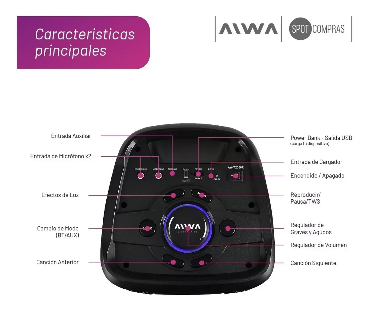 PARLANTE AIWA T-2050R 2