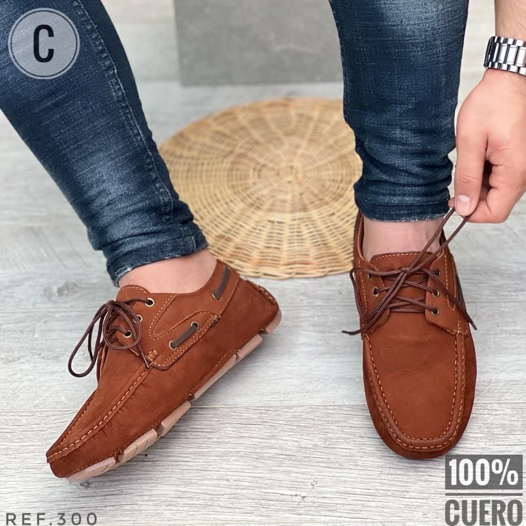 ZAPATOS DE CUERO NOBUCK PARA HOMBRE (Colombiano)