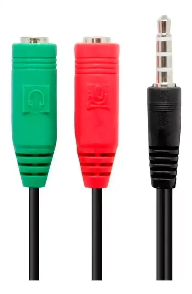 Jack 3.5 A salida dual audio y microfono pc